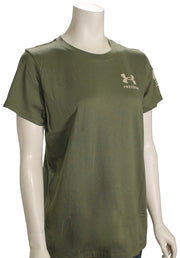 Under Armour Freedom Flag Women's T-Shirt - Classic OD Green / Desert Sand