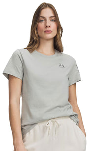 Under Armour Freedom Flag Women's Short Sleeve T-Shirt - Titanium / Clay Green