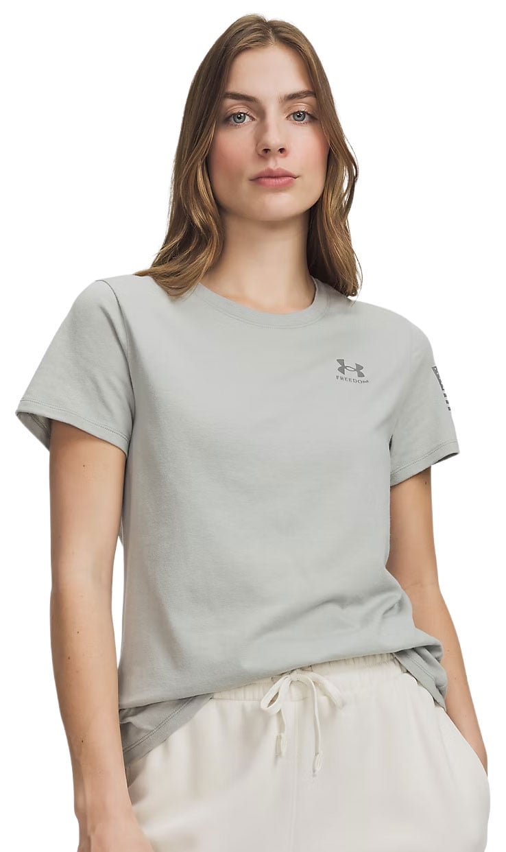 Under Armour Freedom Flag Women's Short Sleeve T-Shirt - Titanium / Clay Green