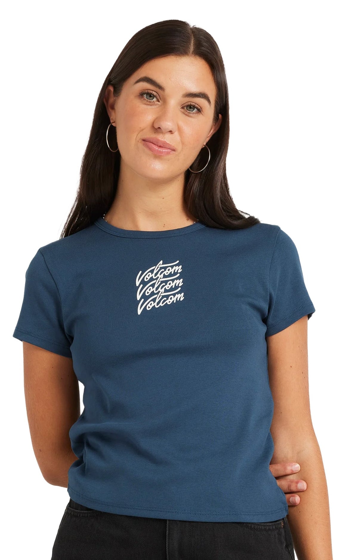 Volcom Have A Clue Women's Short Sleeve T-Shirt - Deep Blue