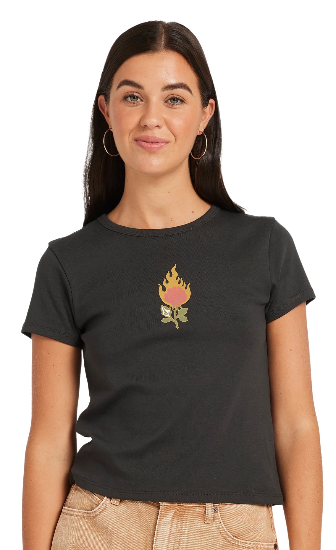 Volcom Have A Clue Women's Short Sleeve T-Shirt - Vintage Black