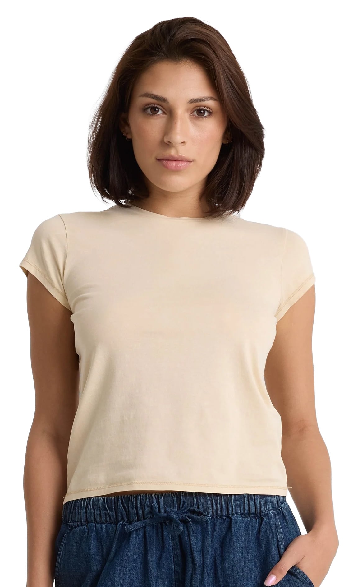Volcom Lived In Stone Wash Women's Short Sleeve T-Shirt - Oat