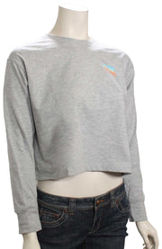 Salty Crew Alpha Gradient LS Women's Cropped T-Shirt - Athletic Heather