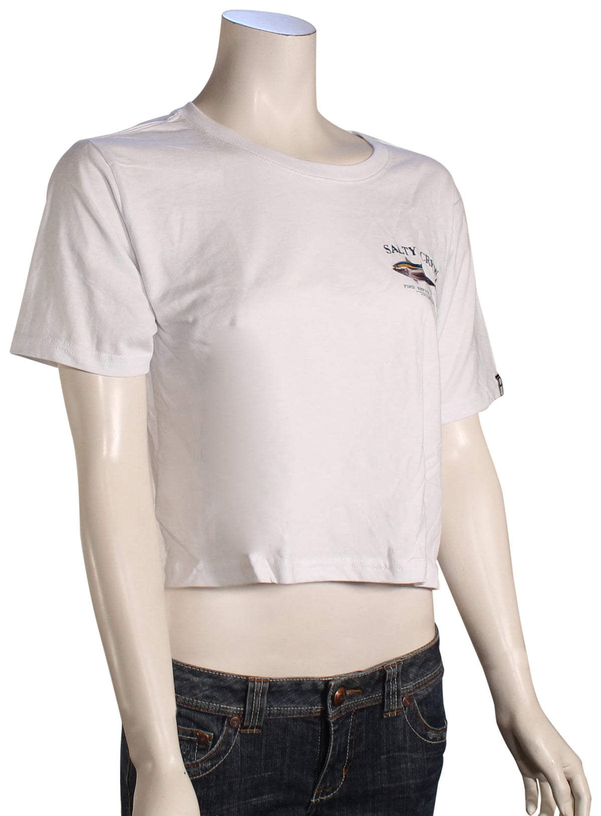 Salty Crew Big Blue Cropped Women's T-Shirt - White