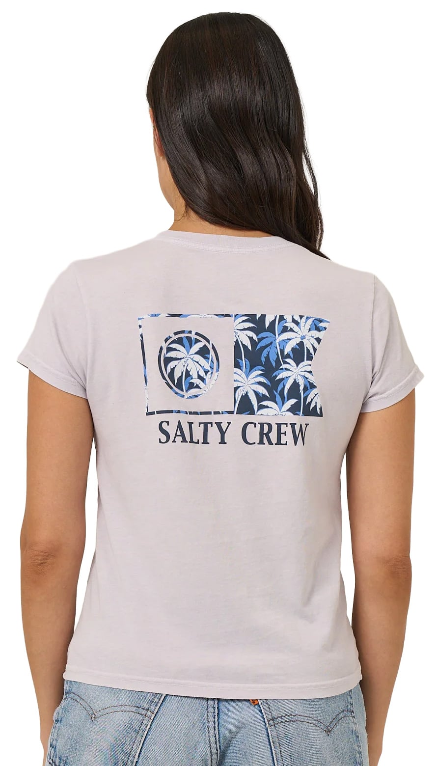 Salty Crew Flagship Fill Modern Women's T-Shirt - Lilac Fog – back view