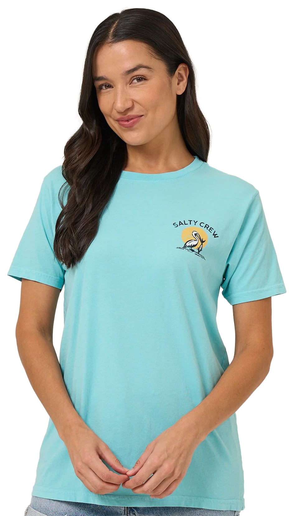 Salty Crew Beach Hut Women's Boyfriend T-Shirt - Aquamarine