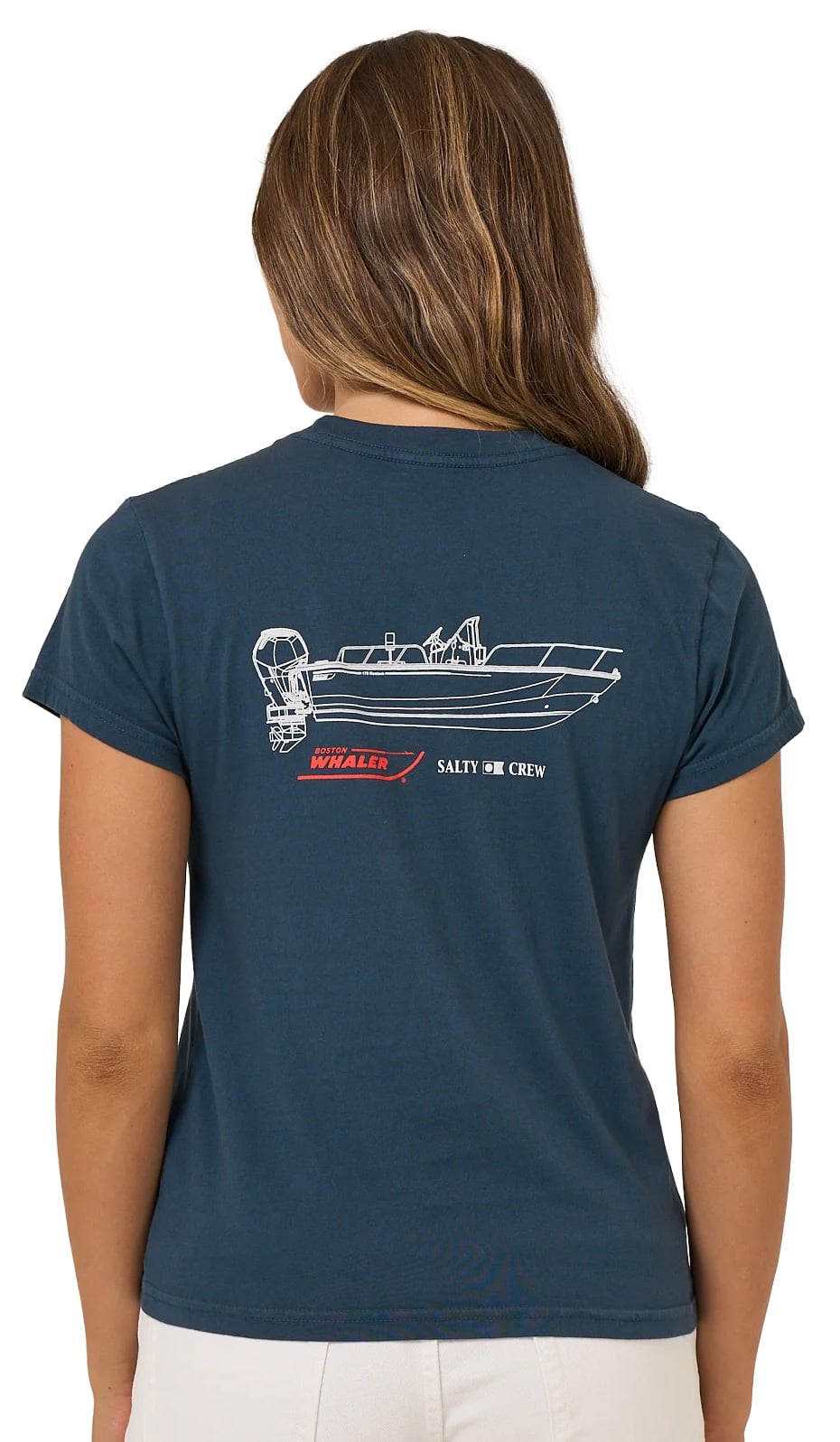 Salty Crew Whaler Women's Modern T-Shirt - Midnight Navy – back view