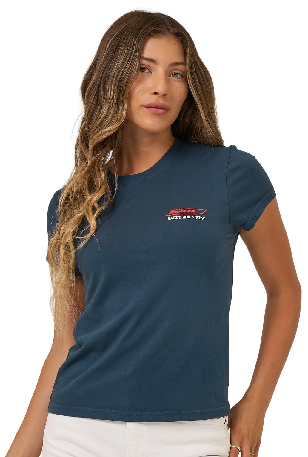 Salty Crew Whaler Women's Modern T-Shirt - Midnight Navy
