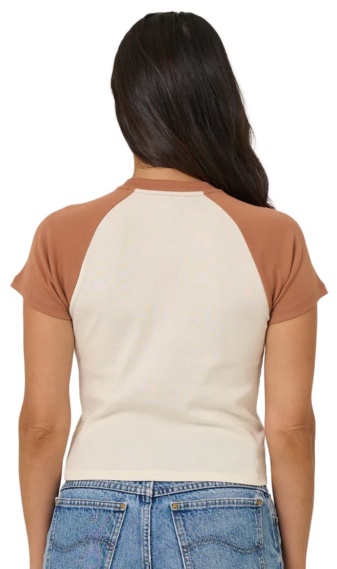 Salty Crew Drive To The Sea Women's Raglan T-Shirt - Mocha – back view