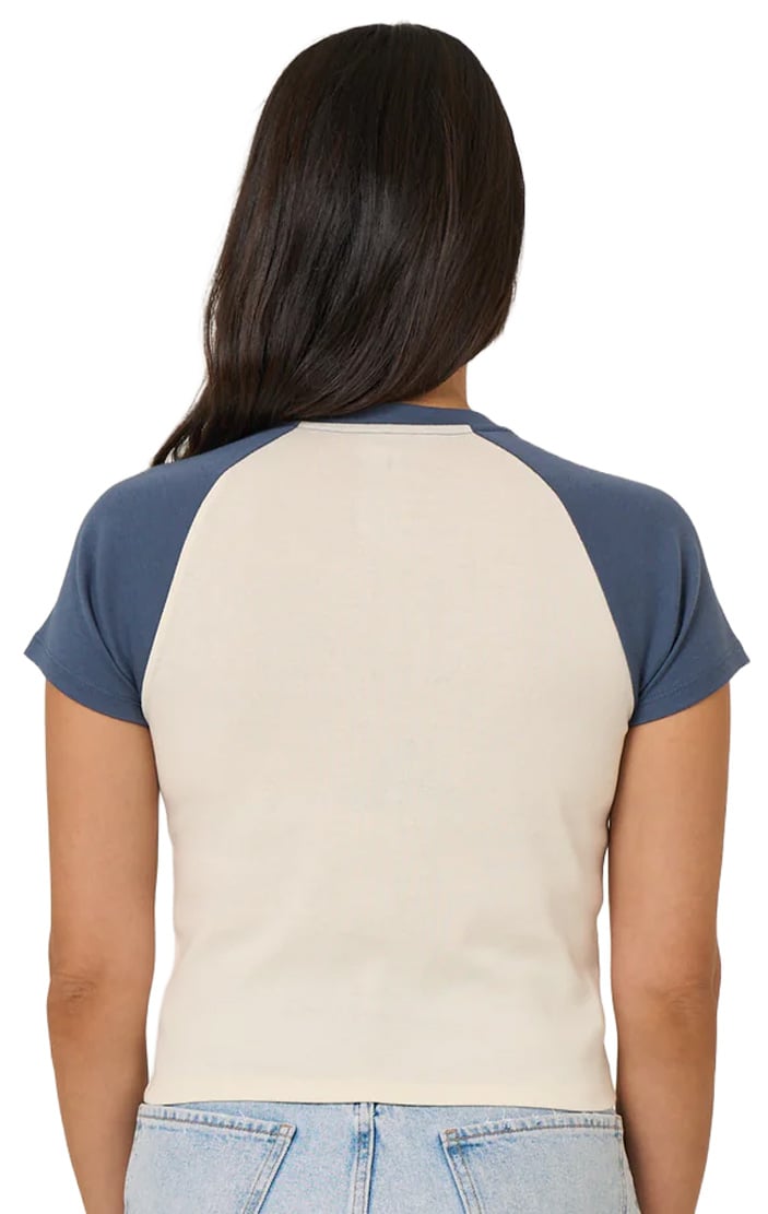 Salty Crew Drive To The Sea Women's Raglan T-Shirt - Indigo – back view