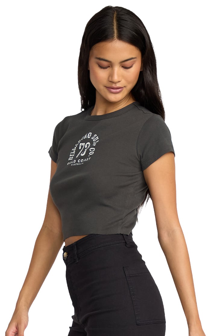 Billabong Walking Slow Women's T-Shirt - Off Black – alternate view 1