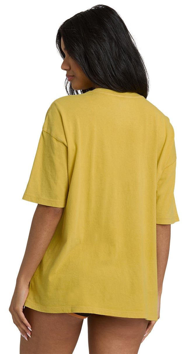 Billabong Between Night And Dawn SS Women's T-Shirt - Dark Citron – back view
