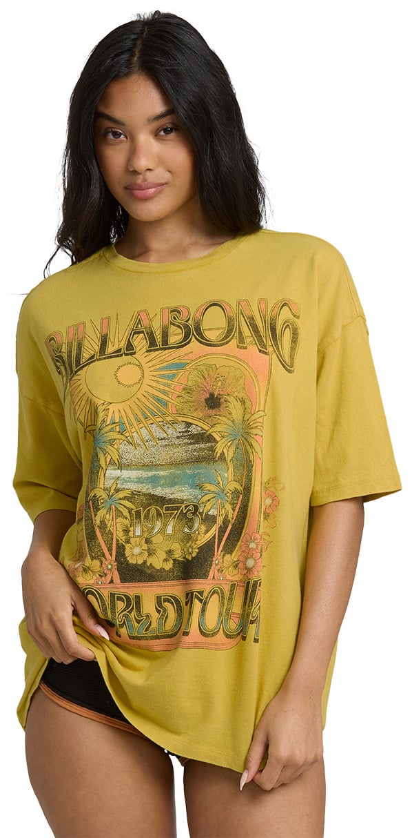 Billabong Between Night And Dawn SS Women's T-Shirt - Dark Citron