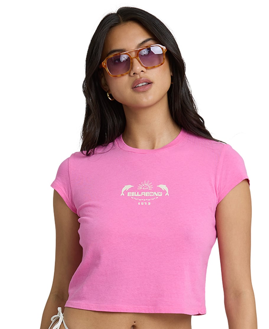 Billabong Getting There Soon SS Women's T-Shirt - Guava