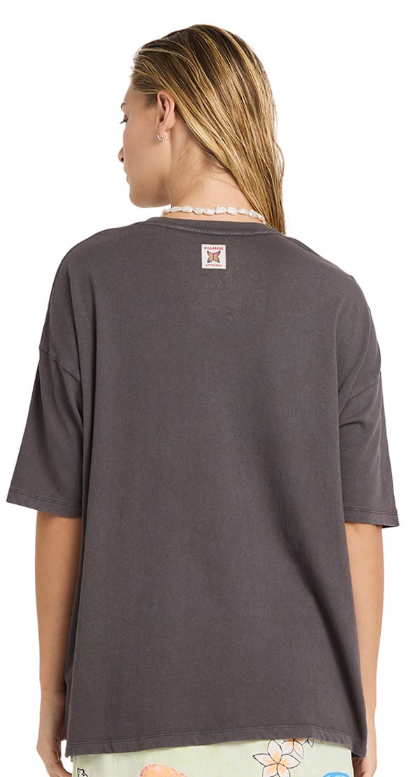 Billabong Lottie Hall Women's Short Sleeve T-Shirt - Off Black – back view