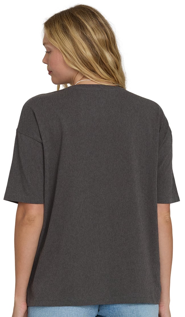 Billabong Natural Collection Women's Short Sleeve T-Shirt - Off Black – back view