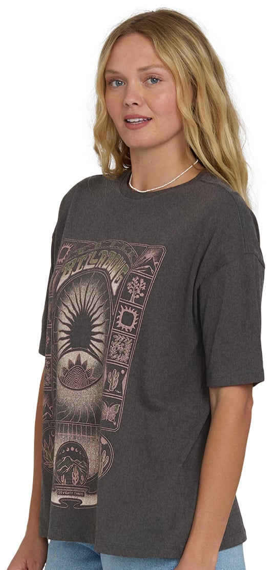 Billabong Natural Collection Women's Short Sleeve T-Shirt - Off Black – alternate view 1
