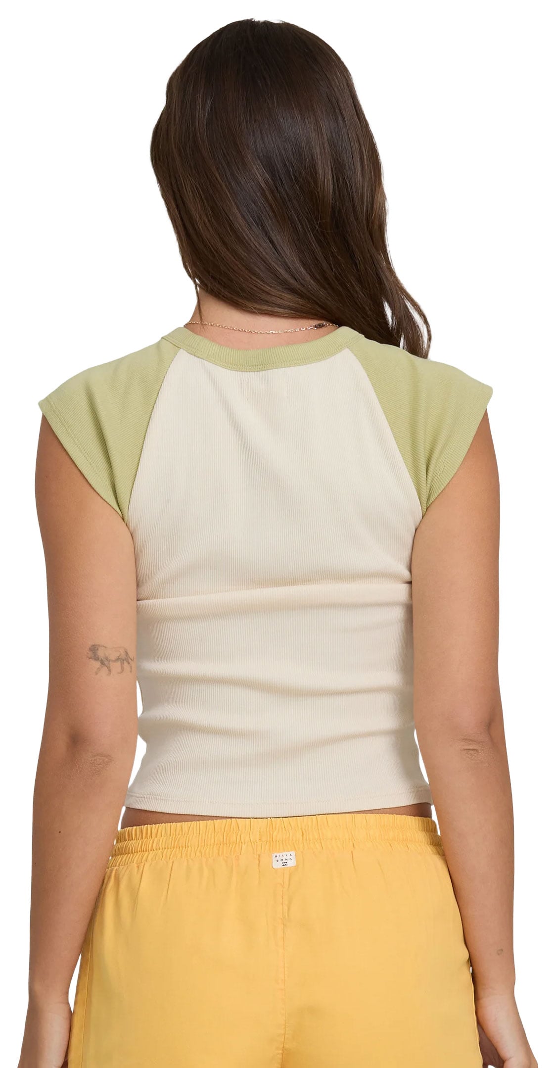 Billabong Horizon Raglan Women's Short Sleeve T-Shirt - Cactus – back view
