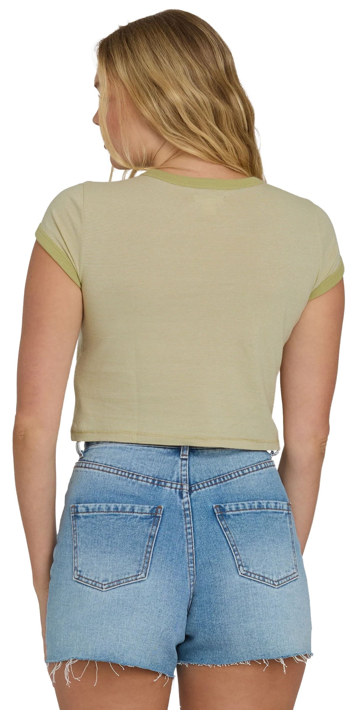 Billabong Daily Yarn Dye Women's Short Sleeve T-Shirt - Cactus – back view