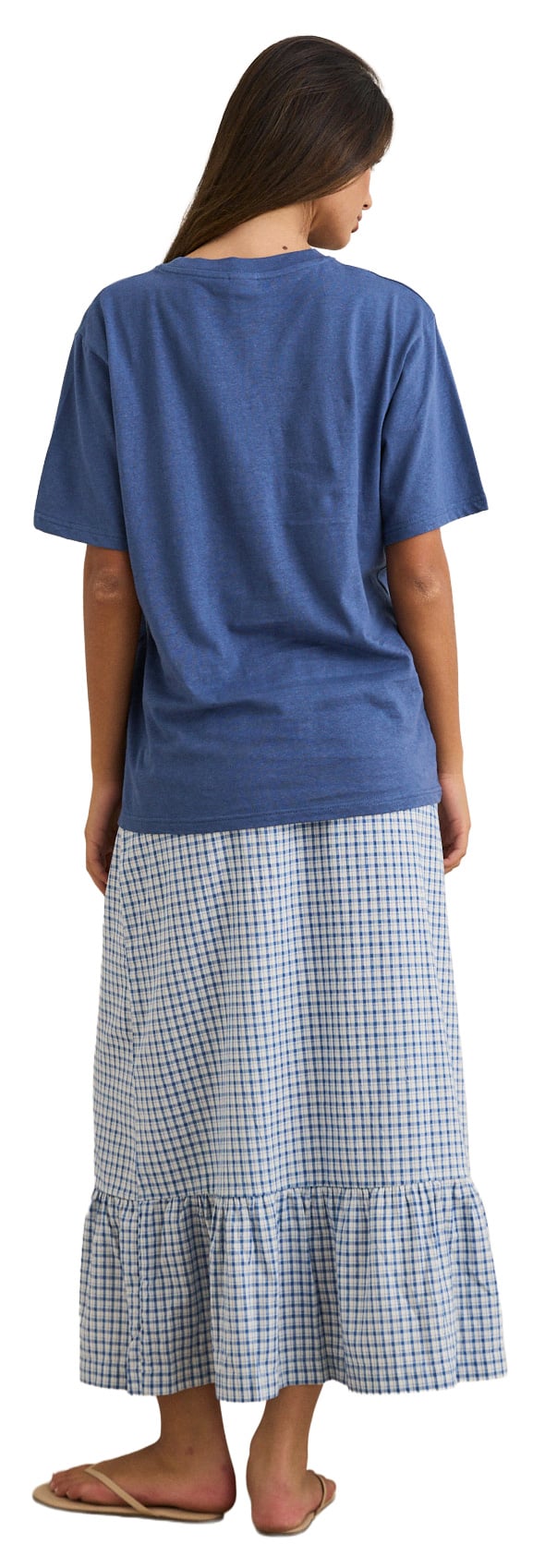 Rhythm Island Oversized Women's T-Shirt - Indigo – back view
