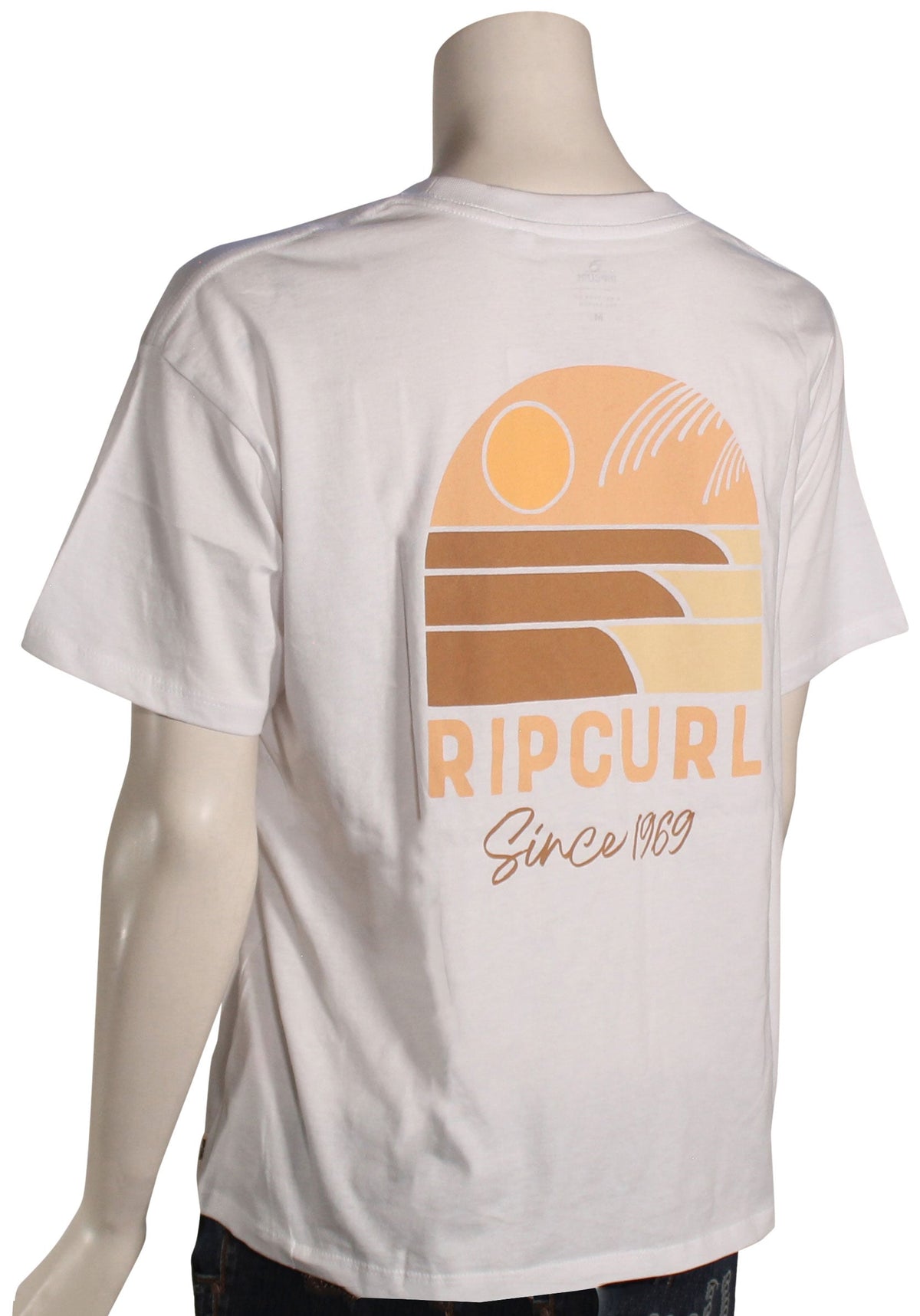 Rip Curl Line Up Relaxed Women's T-Shirt - White – back view
