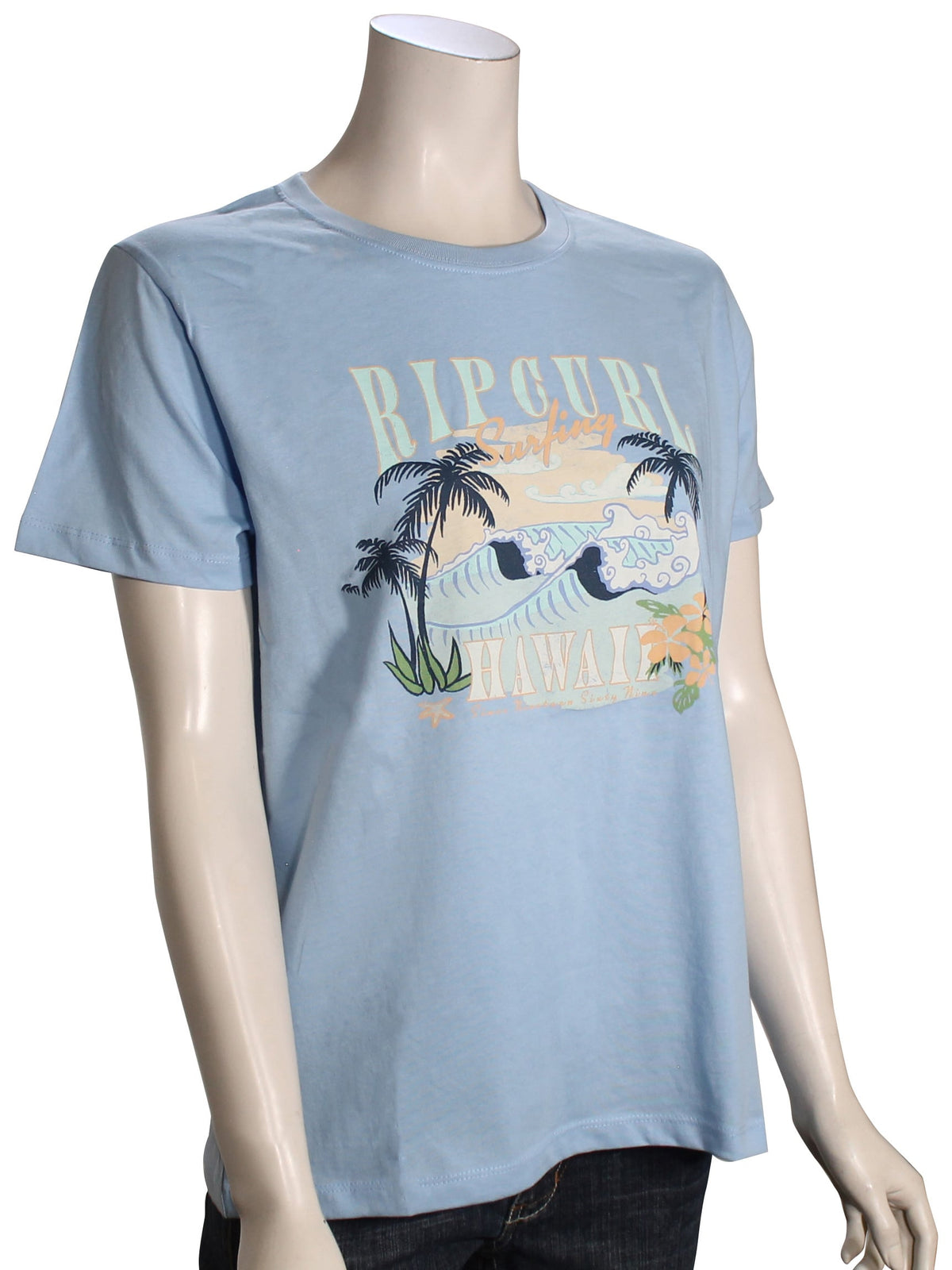 Rip Curl Paradise Palms Standard T-Shirt - Hawaii Sky Blue