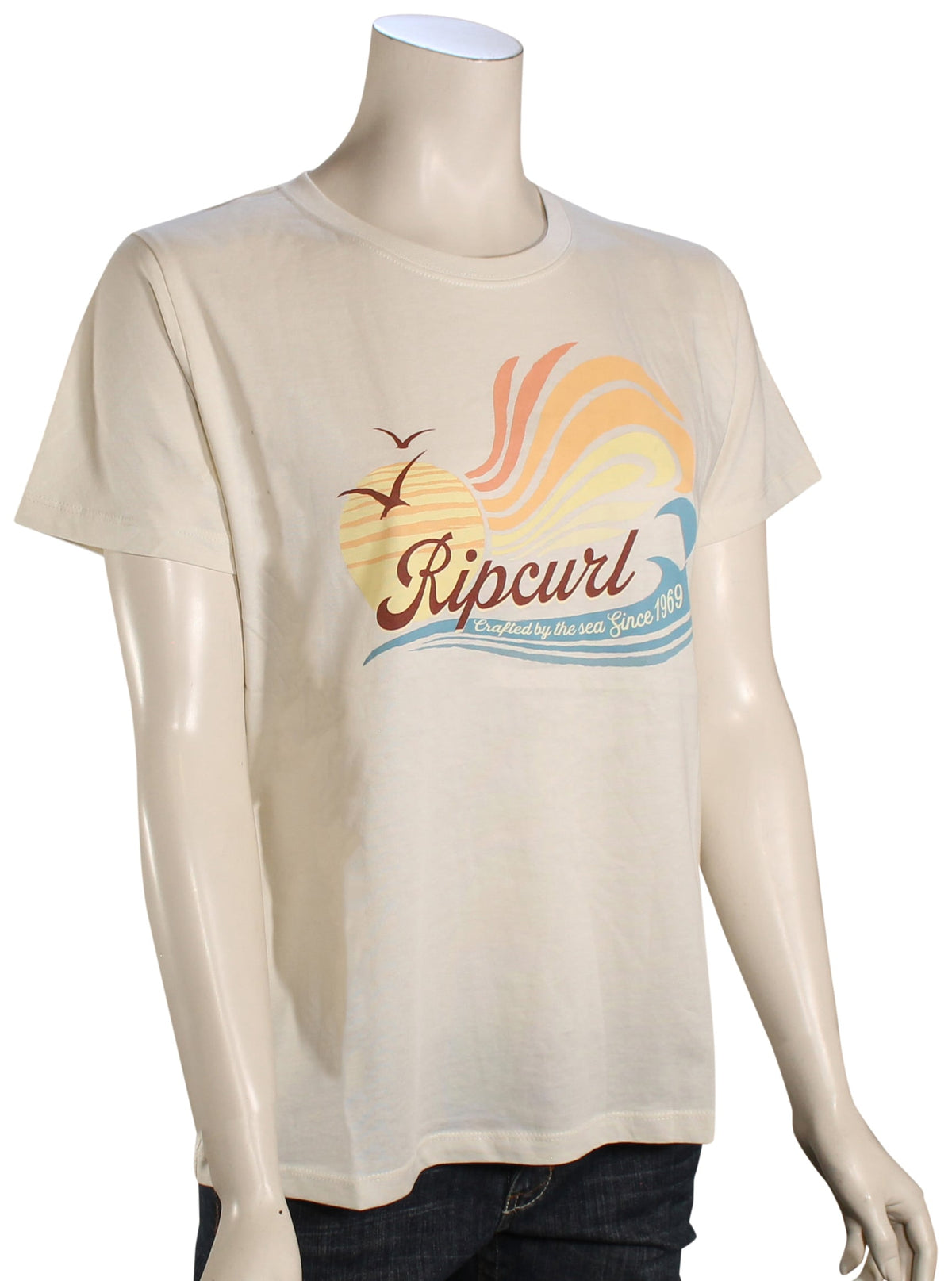 Rip Curl Sun Wave Standard Women's T-Shirt - Bone
