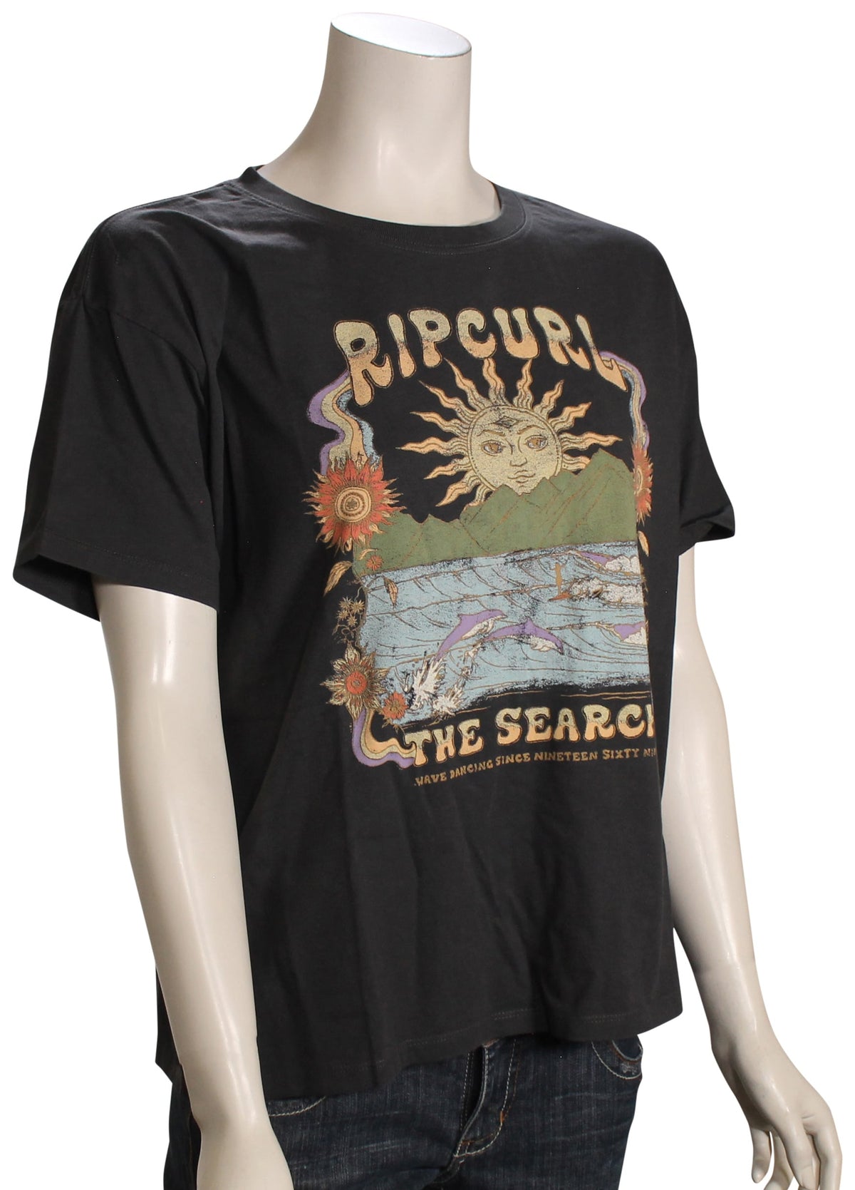 Rip Curl Wave Dancer Relaxed Women's T-Shirt - Washed Black