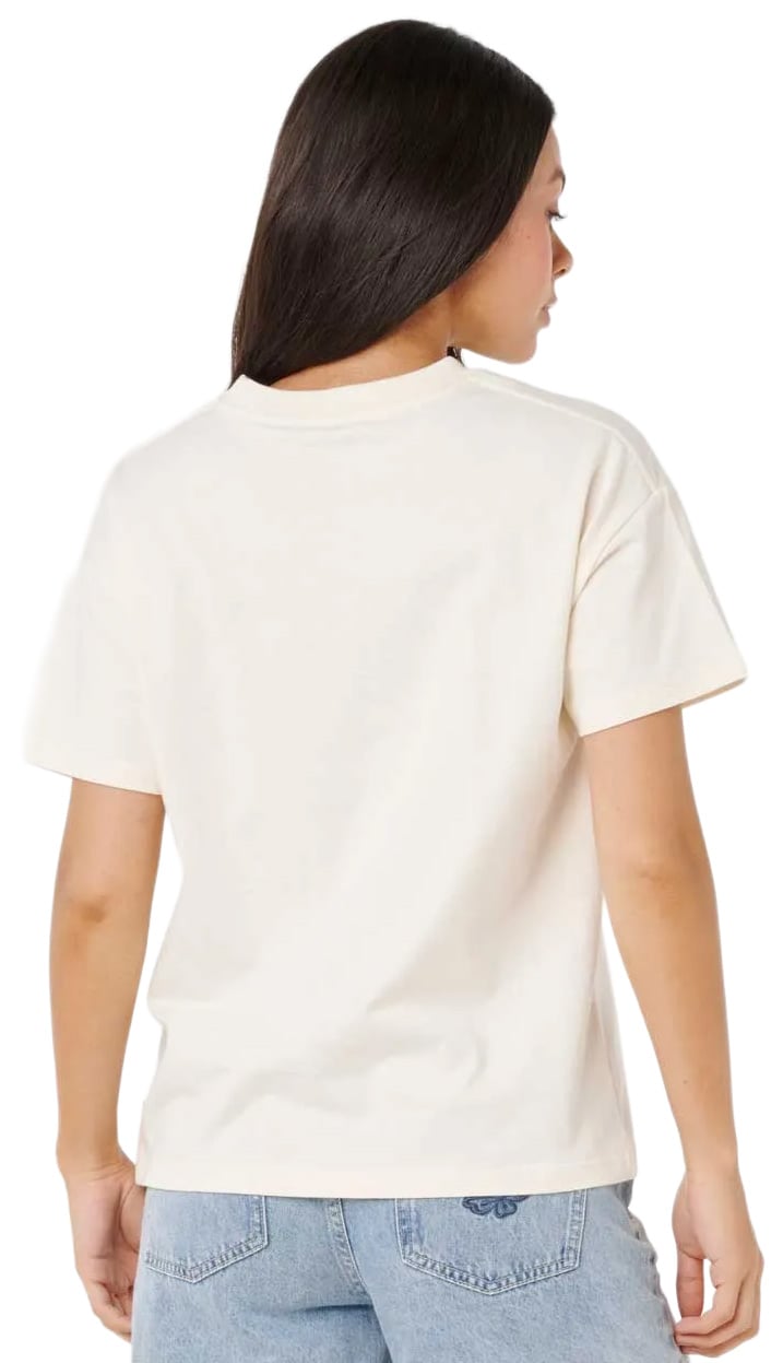 Rip Curl Varisty Relaxed Women's T-Shirt - Bone – back view