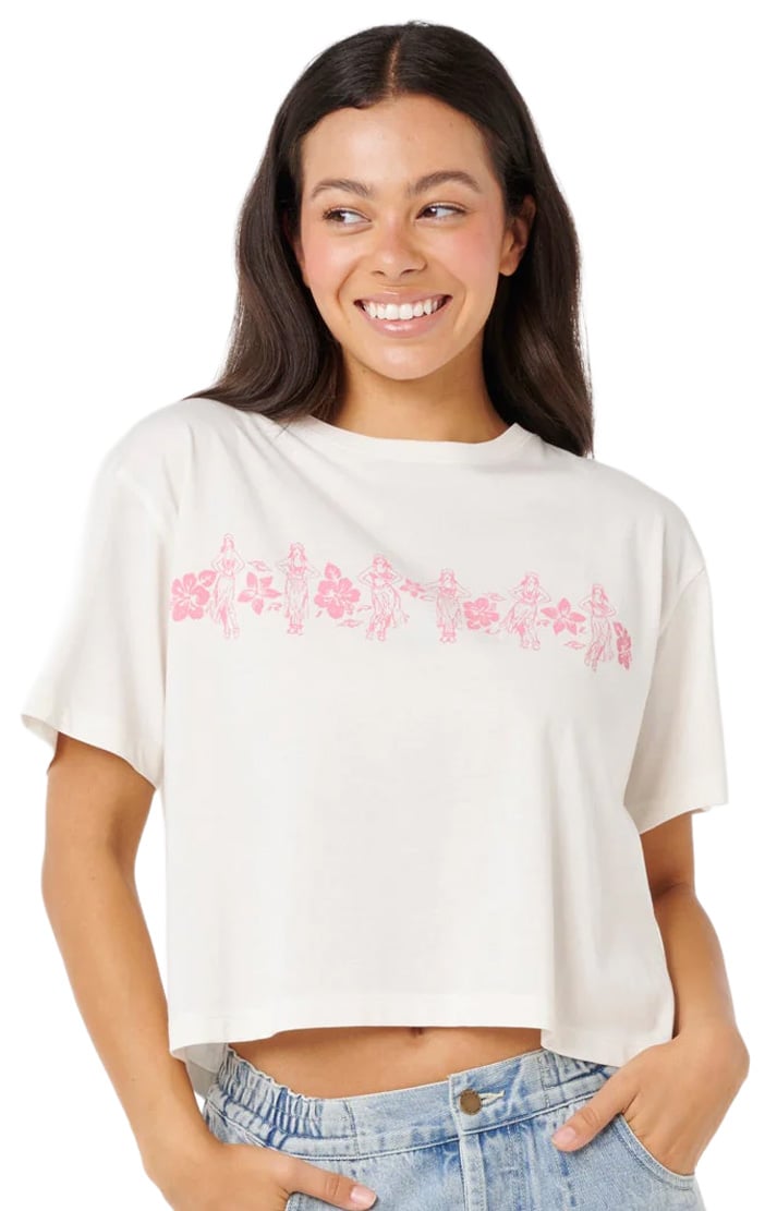Rip Curl Hula Crop Women's T-Shirt - Bone