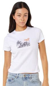 Rip Curl Vacation Fitted Women's T-Shirt - Optical White