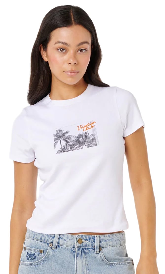 Rip Curl Vacation Fitted Women's T-Shirt - Optical White