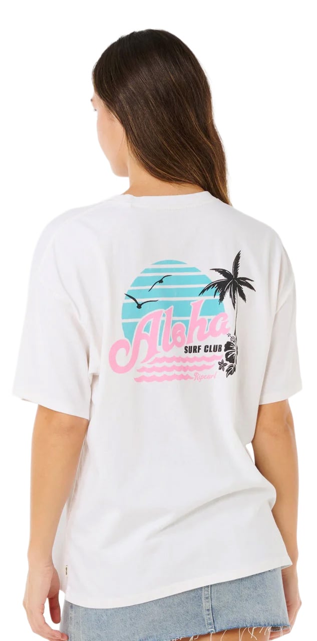 Rip Curl Aloha Heritage Women's Short Sleeve T-Shirt - Bone – back view