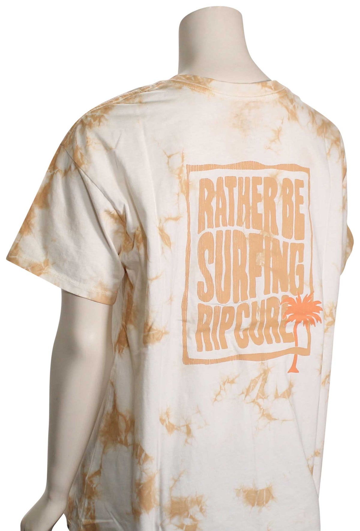 Rip Curl Rather Be Surfing Oversized T-Shirt - Cream, back view