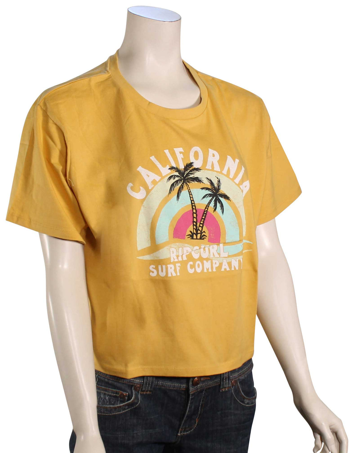 Rip Curl Sunny Paradise Crop T-Shirt - Gold