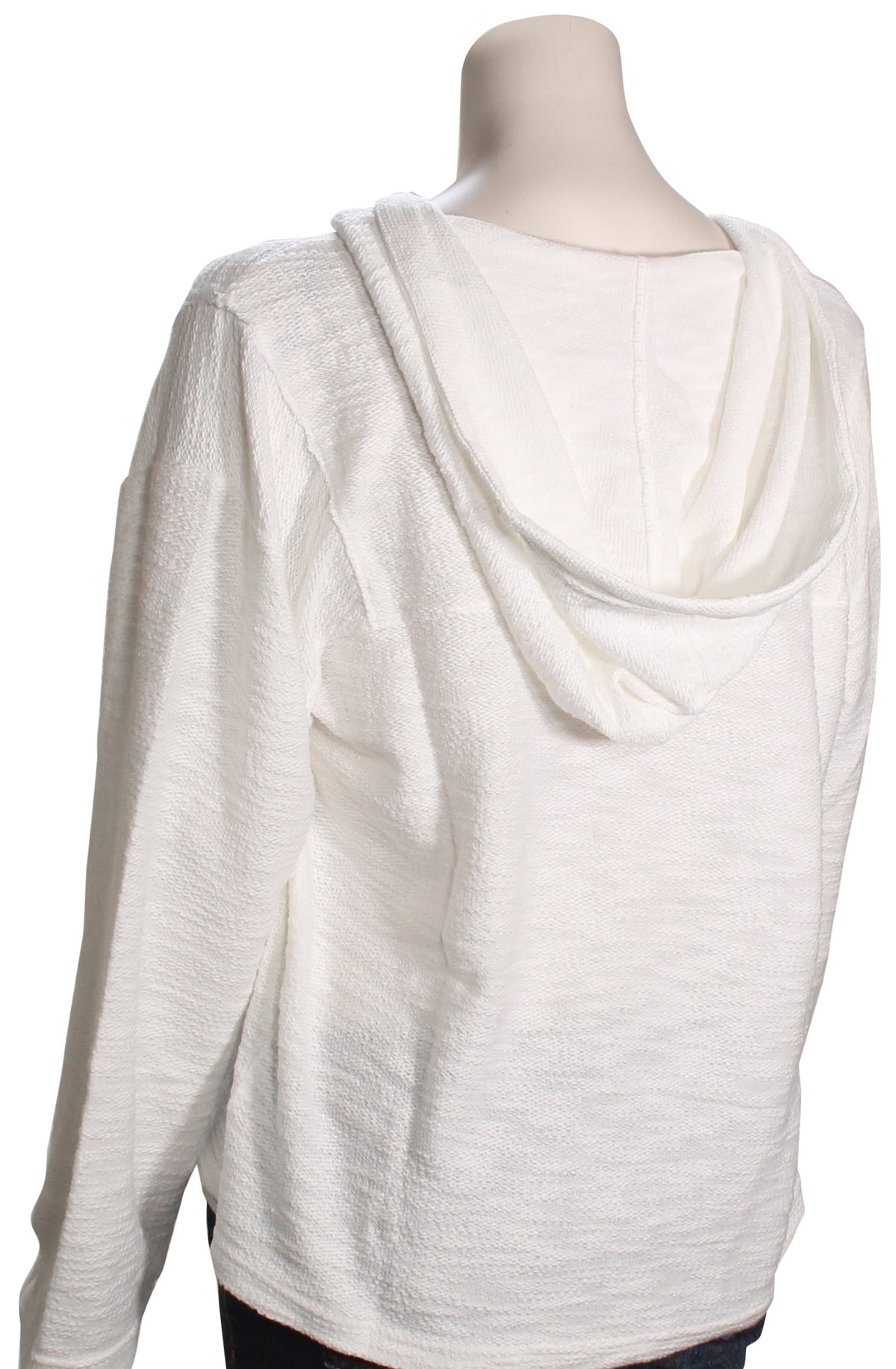 Roxy Pearling Poncho Pullover Hoody - Snow White – back view
