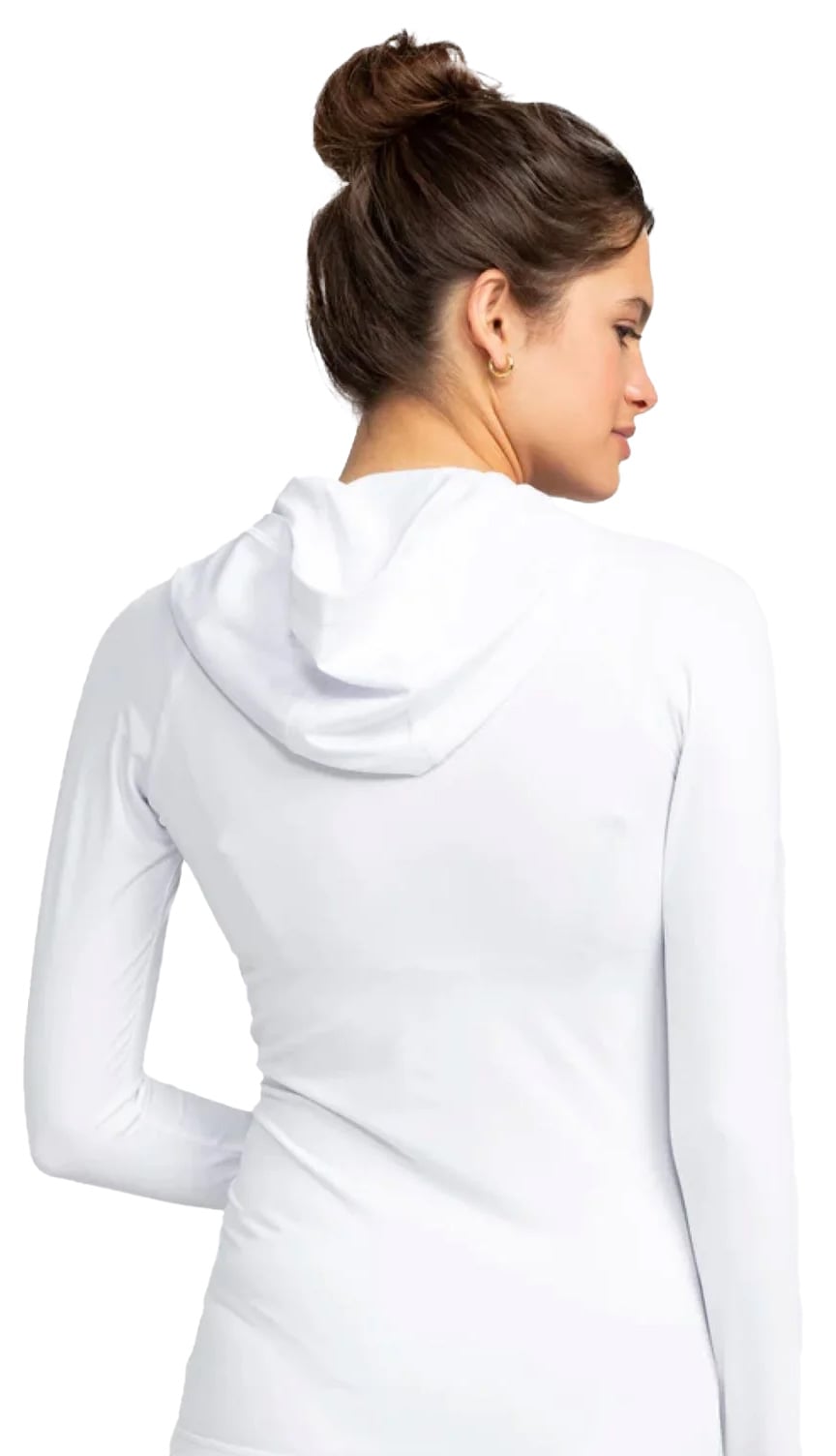 Roxy New Essentials Zip Surf Hoody - Bright White – back view