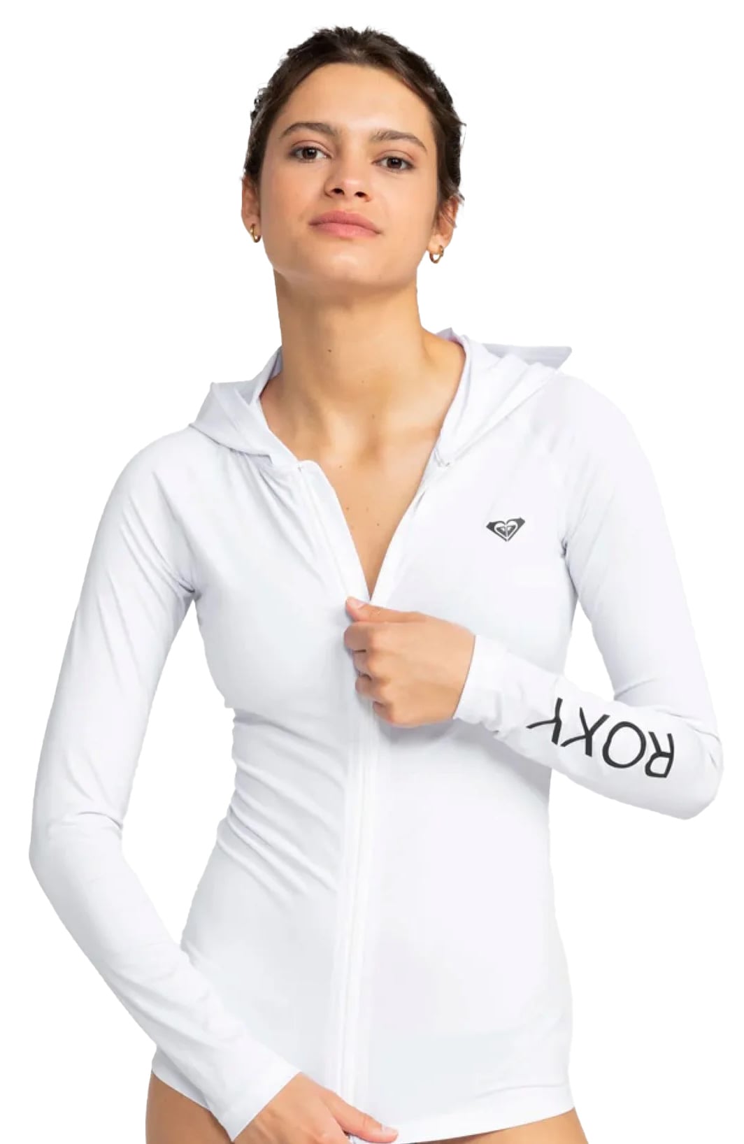 Roxy New Essentials Zip Surf Hoody - Bright White