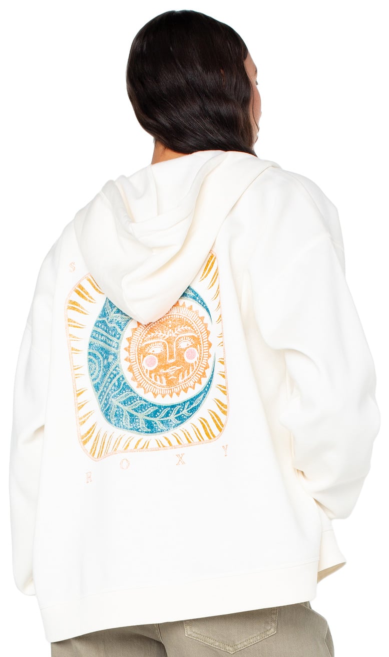 Roxy Evening Lineup Zip Hoody - Luna Egret – back view