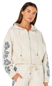 Roxy Fringing Reefs Zip Hoody - Pumice Fringing Reefs
