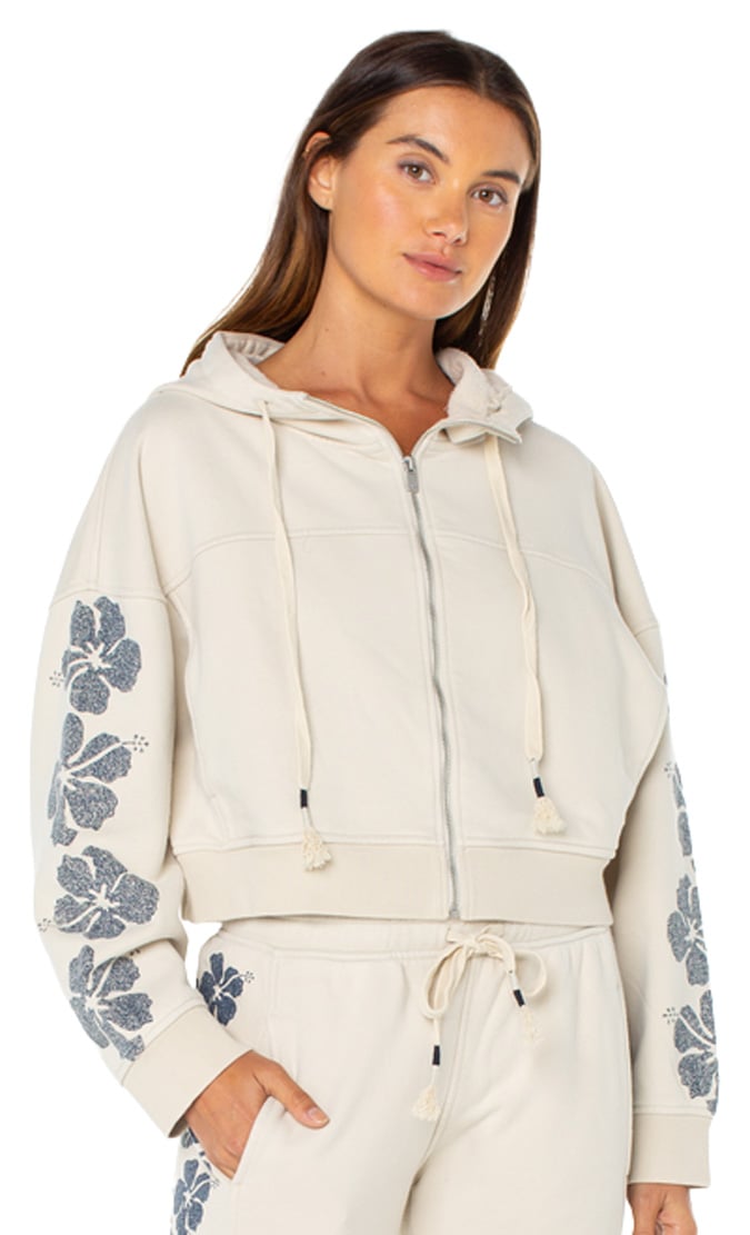 Roxy Fringing Reefs Zip Hoody - Pumice Fringing Reefs