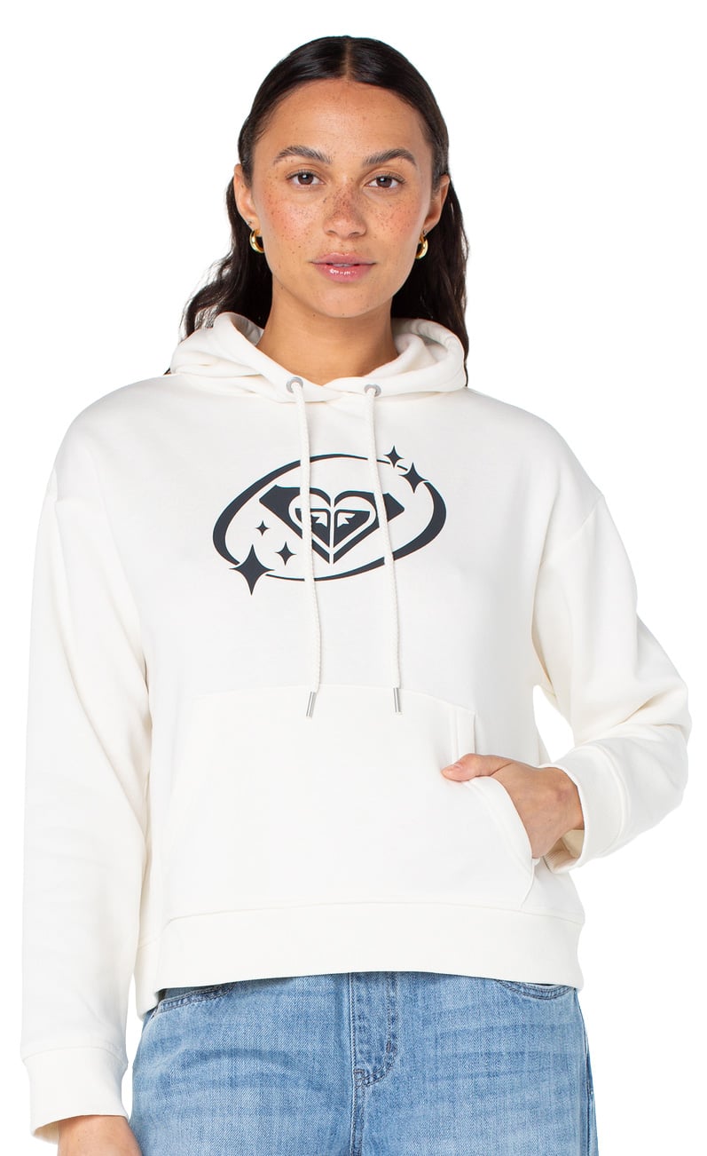 Roxy Afternoon Hike Pullover Hoody - Egret Saturn Classic