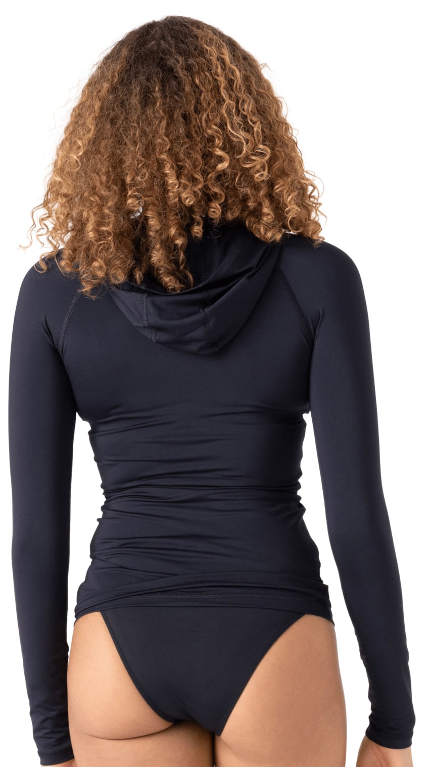 Roxy New Essentials Women's Zipped Surf Hoody - Anthracite – back view