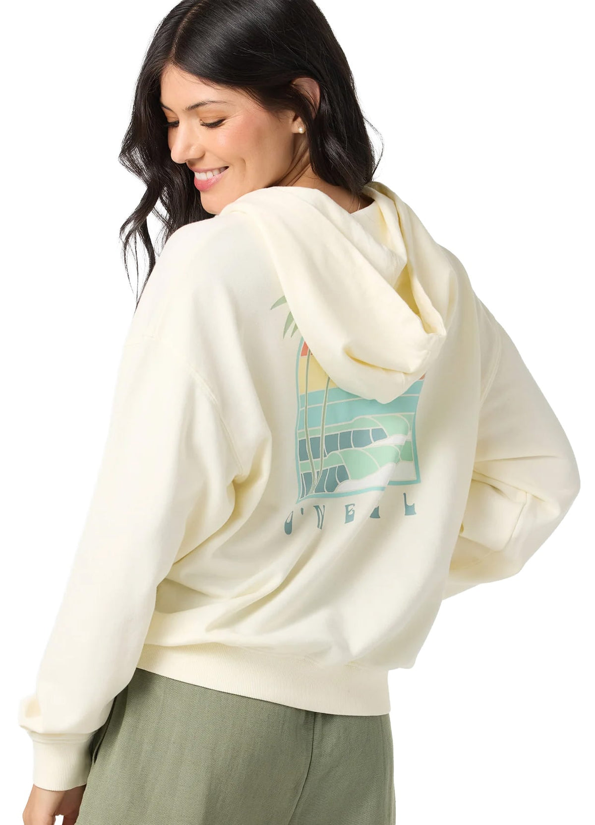 O'Neill Drift Women's Pullover Hoody - Winter White – back view