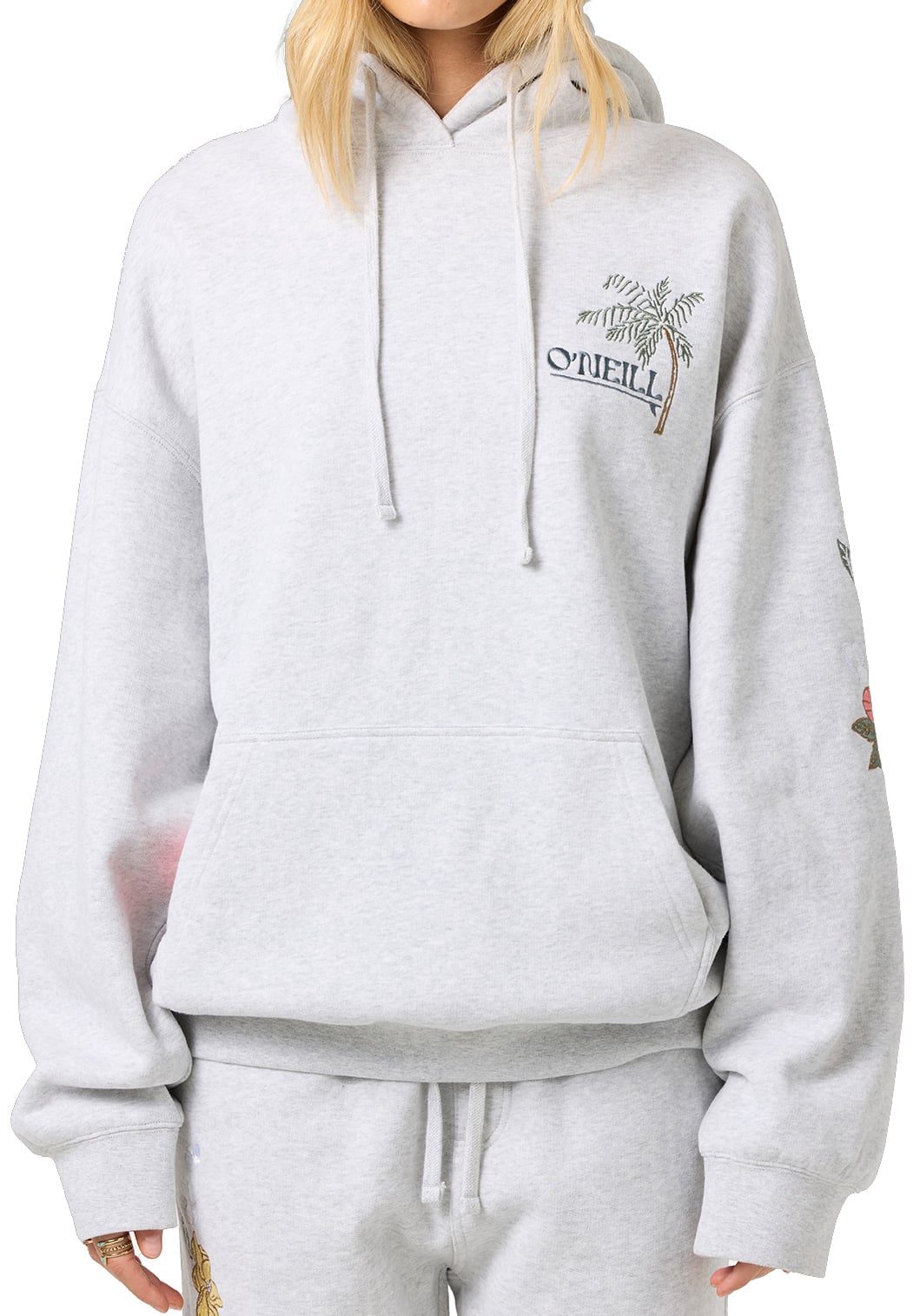 O'Neill Lush Oversized Women's Pullover Hoody - Heather Grey