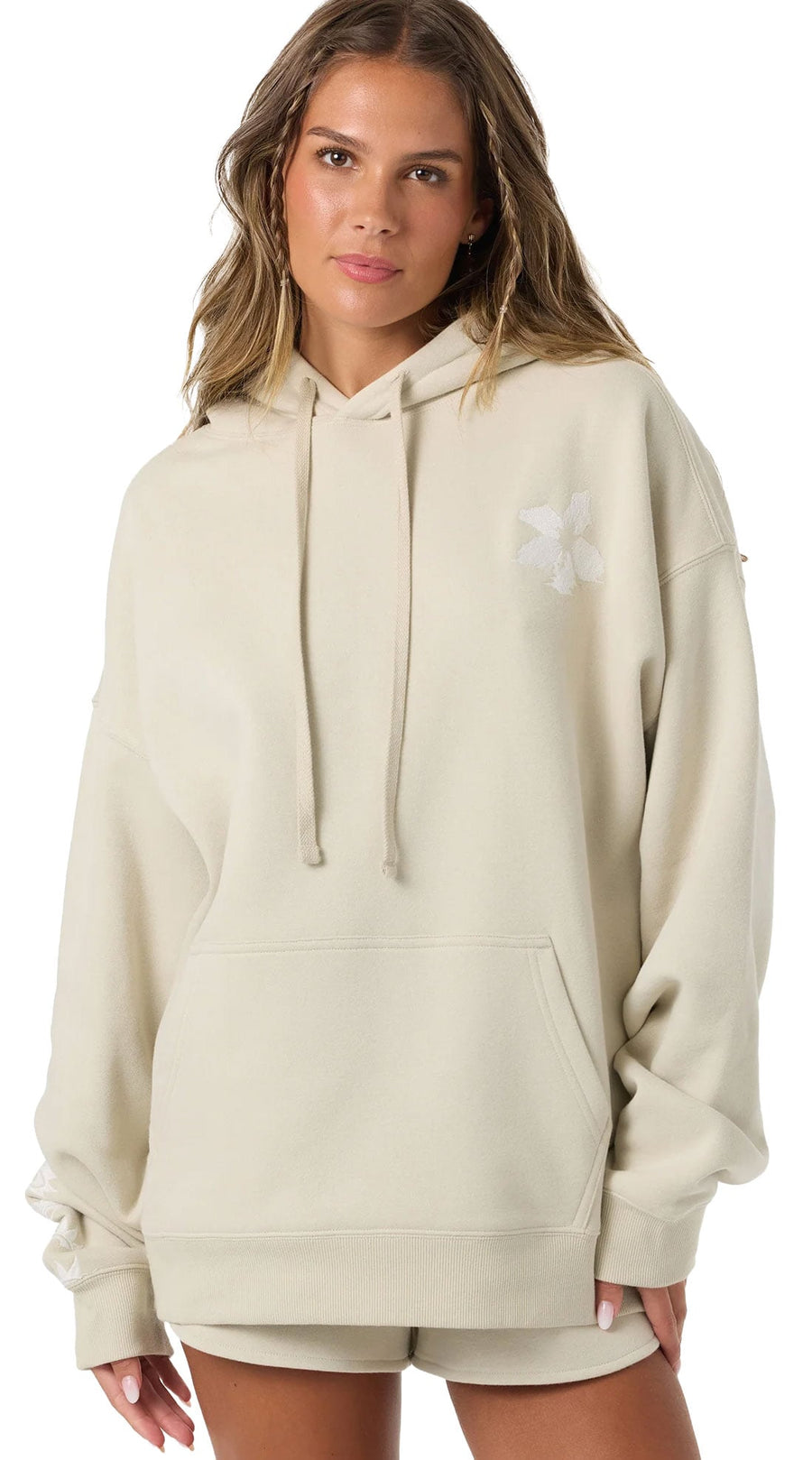 O'Neill Women's Tropic Melt Oversized Hoodie - Pullover Fleece Sweatshirt, Khaki