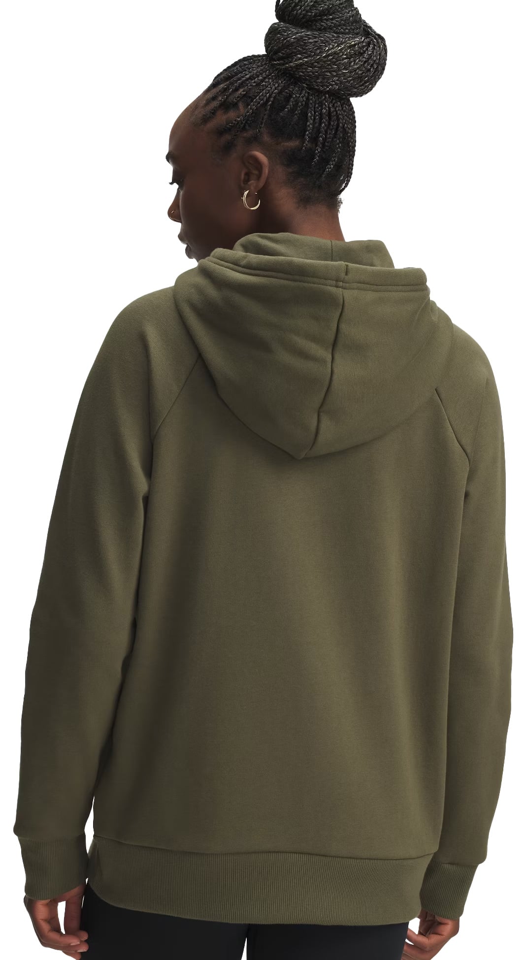 Under Armour Freedom Rival Women's Hoody - Marine OD Green / Tourmaline Pin – back view