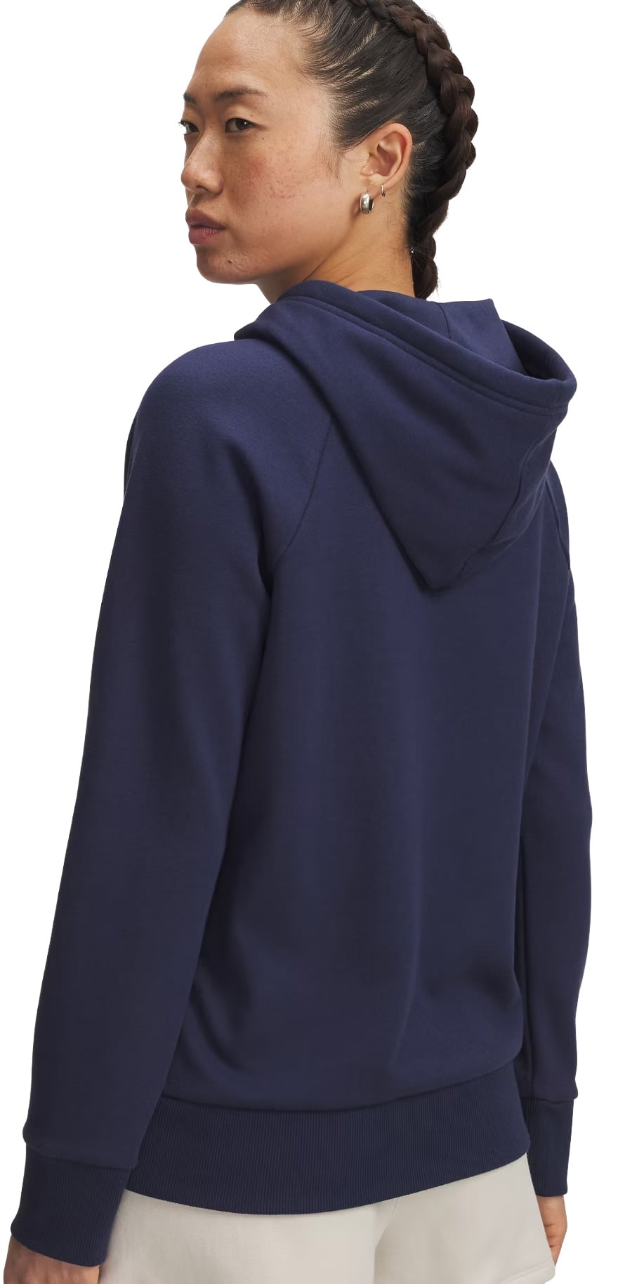 Under Armour Freedom Rival Women's Hoody - Washed Navy / Titan Grey – back view