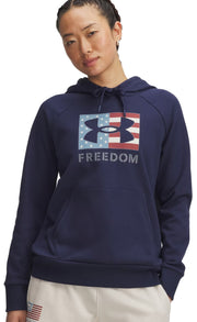 Under Armour Freedom Rival Women's Hoody - Washed Navy / Titan Grey