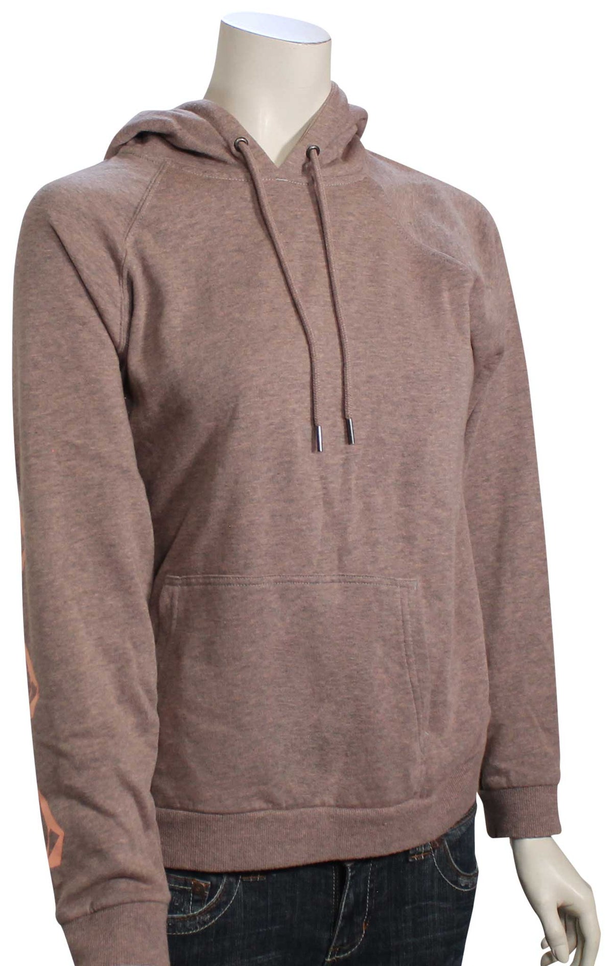 Volcom Iconic Stone Women's Pullover Hoody - Coral, front view